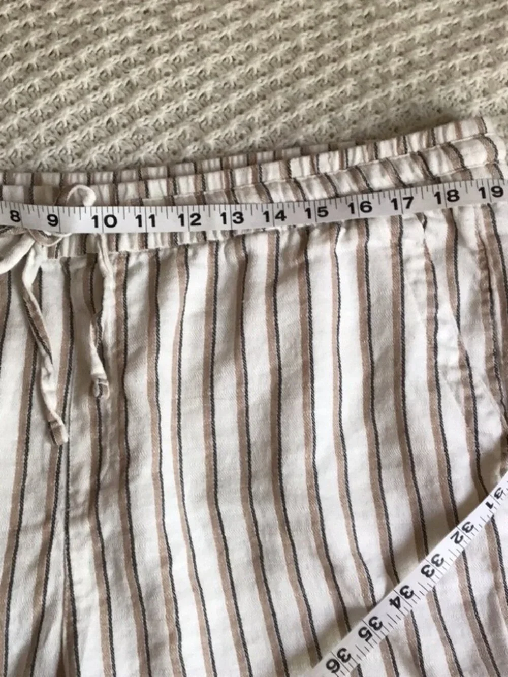 Old Navy Striped Linen Blend Shorts Size XL NEW NWOT